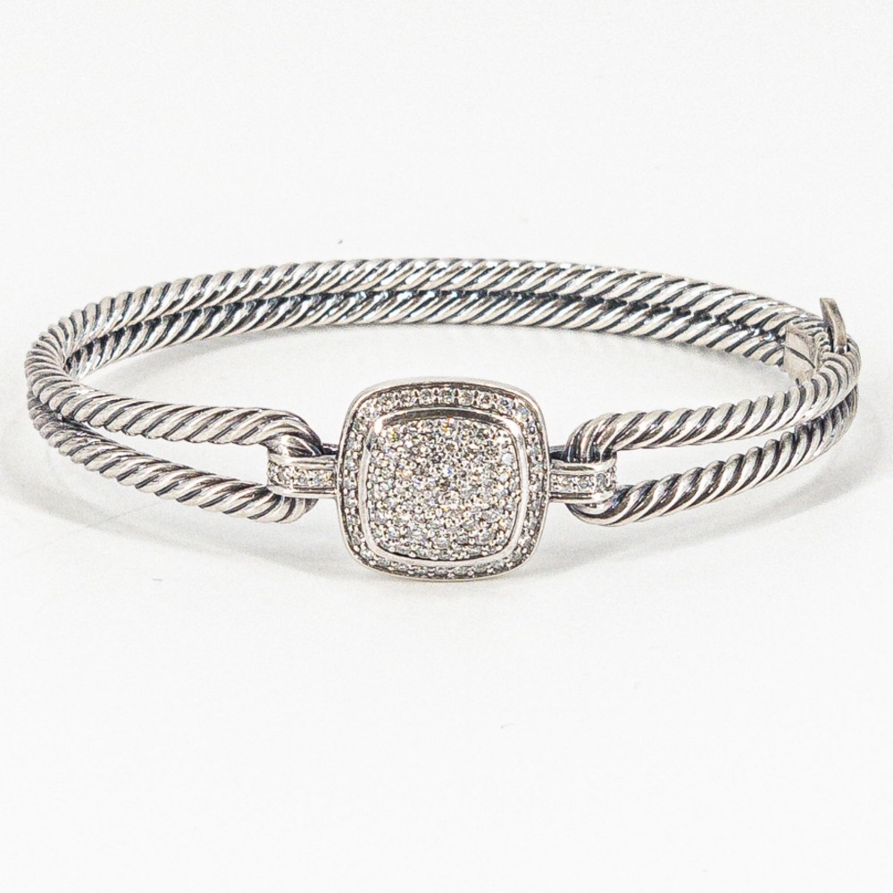 DAVID YURMAN ALBION PAVÈ-SET DIAMONDS STERLING SILVER BRACELET